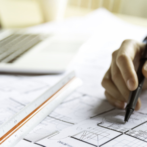 Construction plans and blueprint