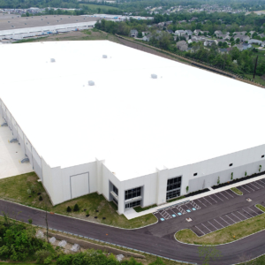 Large warehouse post construction in corporate park