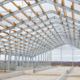 Inside view of an agricultural construction building project