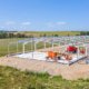 Contractors working on an agricultural construction project